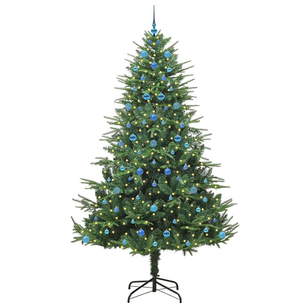 Tekoinen Esivalmistettu Joulukuusi Pallosetillä Vihreä 240 cm