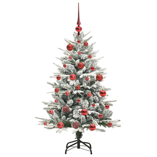Tekoinen Esivalmistettu Joulukuusi Pallosetillä Vihreä 120 cm
