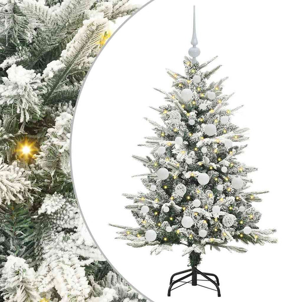 Tekoinen Esivalmistettu Joulukuusi Pallosetillä Vihreä 120 cm