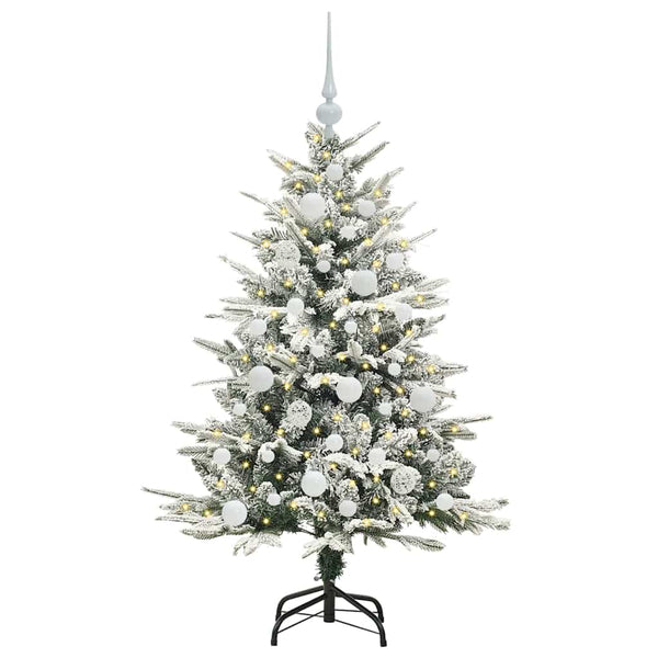 Tekoinen Esivalmistettu Joulukuusi Pallosetillä Vihreä 120 cm