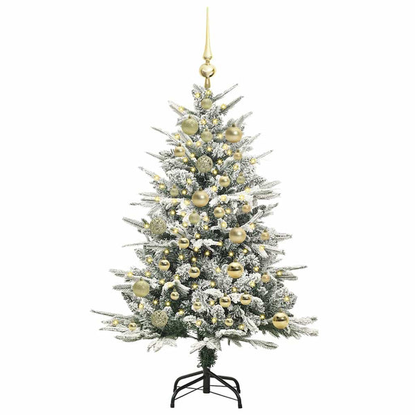 Tekoinen Esivalmistettu Joulukuusi Pallosetillä Vihreä 120 cm