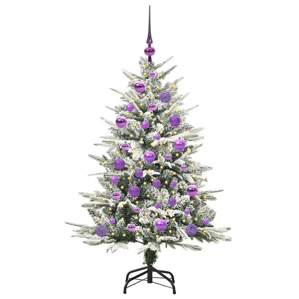 Tekoinen Esivalmistettu Joulukuusi Pallosetillä Vihreä 120 cm