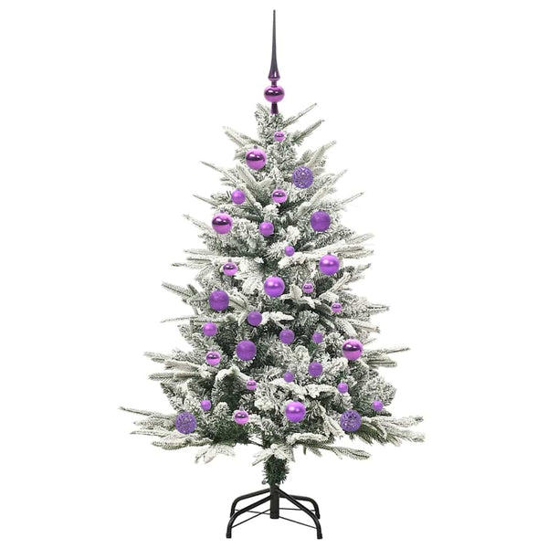 Tekoinen Esivalmistettu Joulukuusi Pallosetillä Vihreä 120 cm