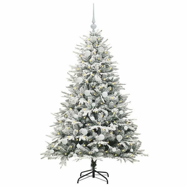 Tekoinen Esivalmistettu Joulukuusi Pallosetillä Vihreä 150 cm