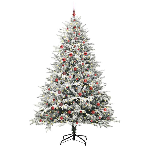 Tekoinen Esivalmistettu Joulukuusi Pallosetillä Vihreä 240 cm