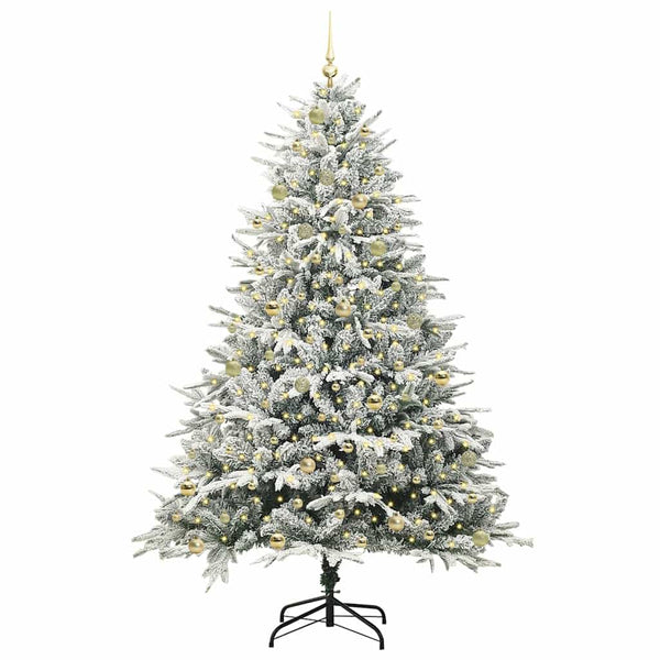 Tekoinen Esivalmistettu Joulukuusi Pallosetillä Vihreä 240 cm