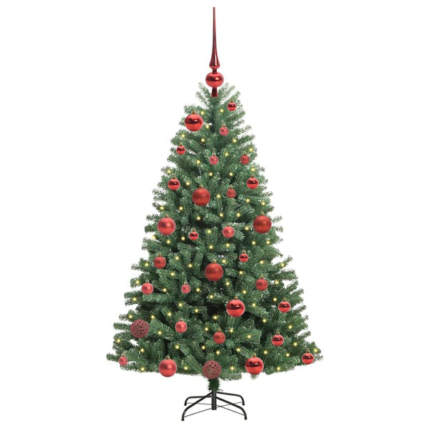 Salkomallinen tekoinen joulukuusi Vihreä 120 cm PVC ja metalli