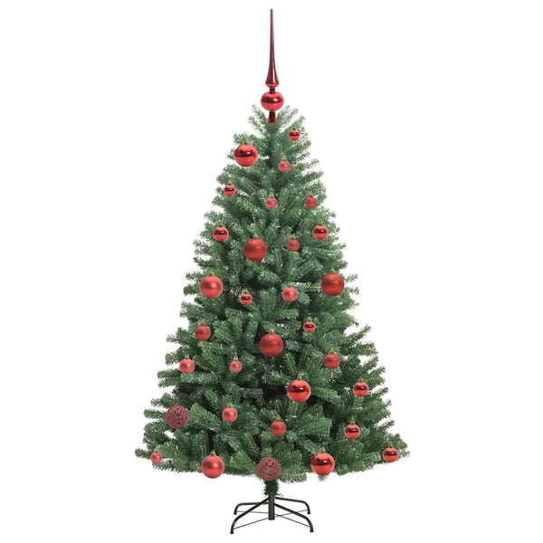 Salkomallinen tekoinen joulukuusi Vihreä 120 cm PVC ja metalli