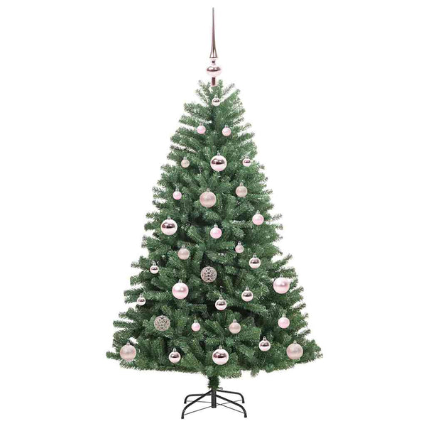 Salkomallinen tekoinen joulukuusi Vihreä 120 cm PVC ja metalli