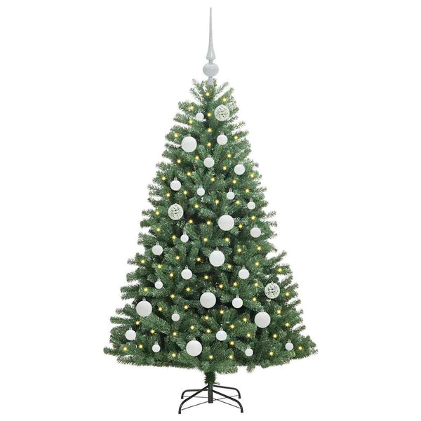 Salkomallinen tekoinen joulukuusi Vihreä 120 cm PVC ja metalli