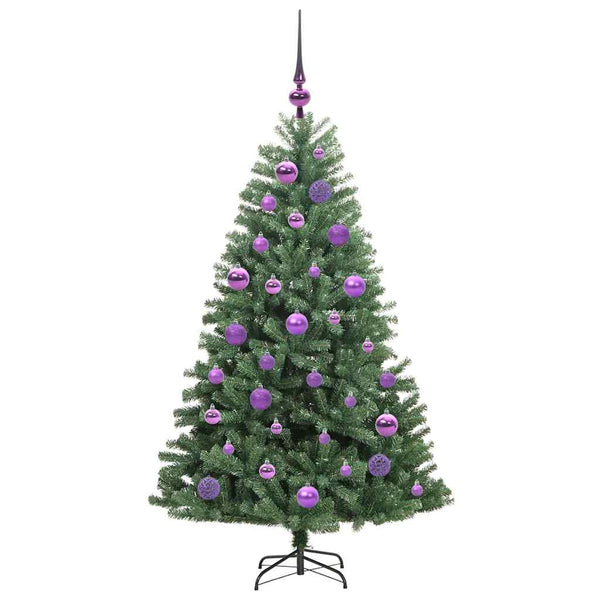 Salkomallinen tekoinen joulukuusi Vihreä 120 cm PVC ja metalli