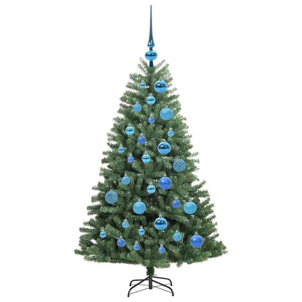 Salkomallinen tekoinen joulukuusi Vihreä 120 cm PVC ja metalli
