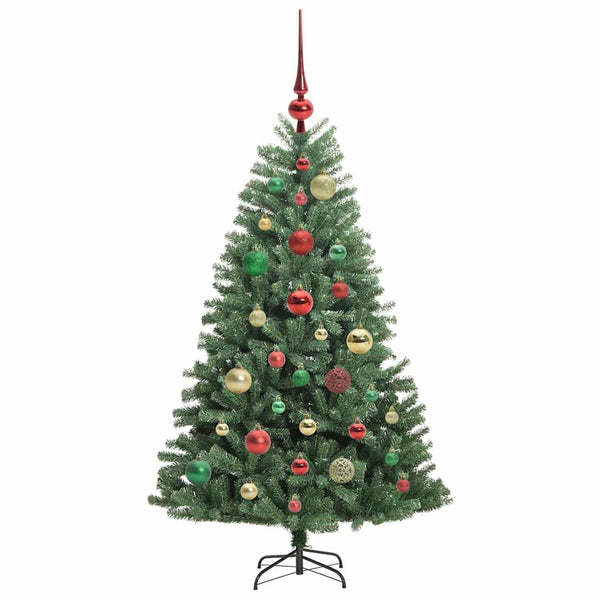 Salkomallinen tekoinen joulukuusi Vihreä 120 cm PVC ja metalli