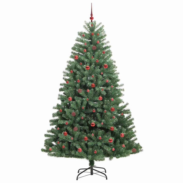 Salkomallinen tekoinen joulukuusi Vihreä 240 cm PVC ja metalli