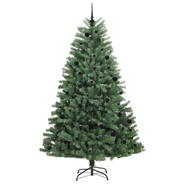 Salkomallinen tekoinen joulukuusi Vihreä 240 cm PVC ja metalli