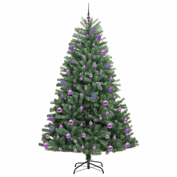 Salkomallinen tekoinen joulukuusi Vihreä 240 cm PVC ja metalli