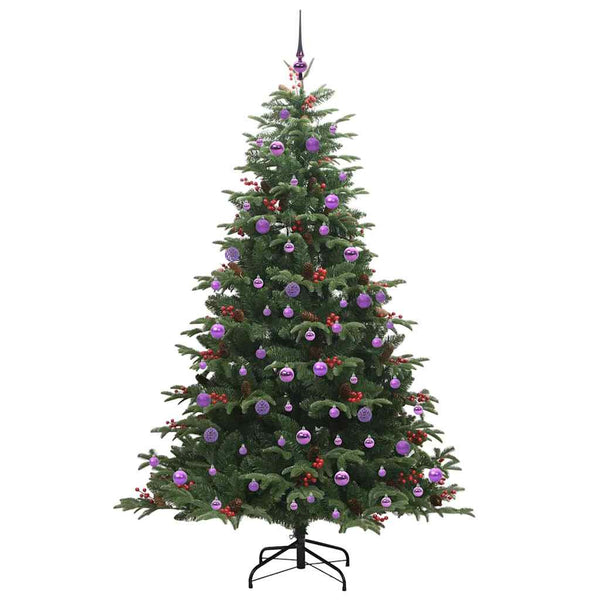 Tekojoulukuusi Vihreä 210 cm PVC ja Metalli ja Muovi