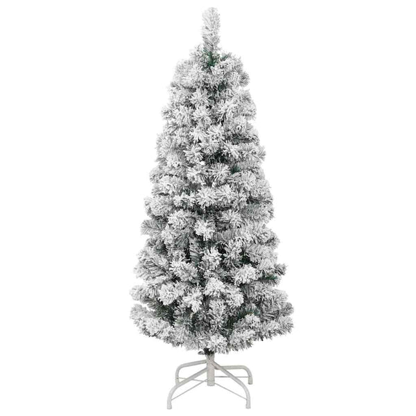 Salkomallinen tekoinen joulukuusi Vihreä ja valkoinen 120 cm