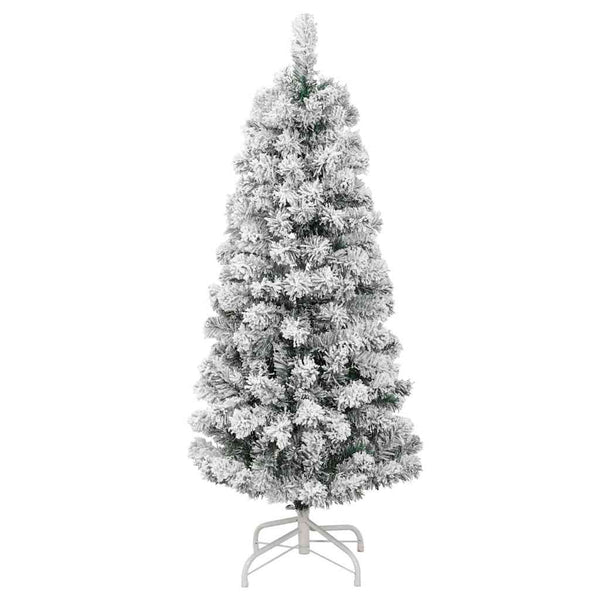 Salkomallinen tekoinen joulukuusi Vihreä ja valkoinen 120 cm