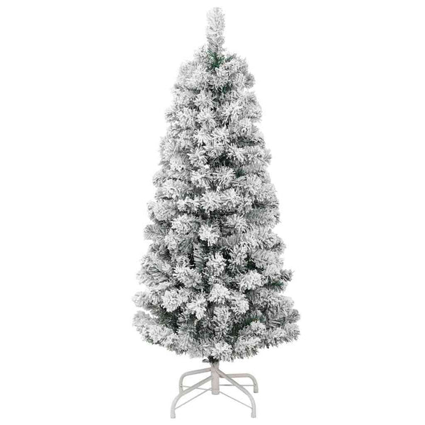 Salkomallinen tekoinen joulukuusi Vihreä ja valkoinen 120 cm
