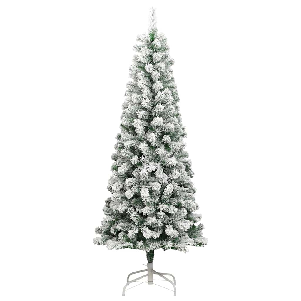 Salkomallinen tekoinen joulukuusi Vihreä ja valkoinen 240 cm