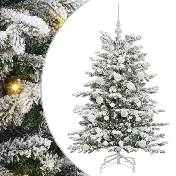 Salkomallinen tekoinen joulukuusi Valkoinen 120 cm PE ja PVC