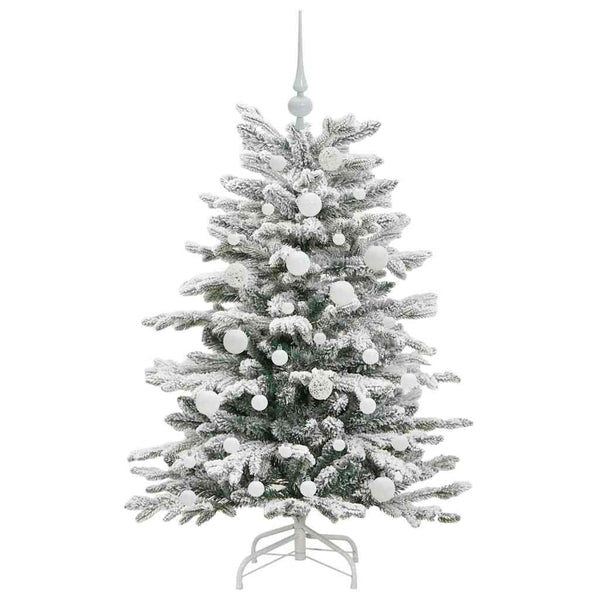 Salkomallinen tekoinen joulukuusi Valkoinen 120 cm PE ja PVC
