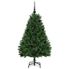 Tekojoulukuusi 120 cm vihreä 150 LED-valolla PVC ja metalli