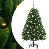 Tekojoulukuusi vihreä 150 LED-valolla 120 cm materiaalina PVC ja metalli