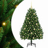 Vihreä 120 cm tekojoulukuusi 150 LED-valoilla PVC ja metalli