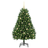 Vihreä 120 cm tekojoulukuusi 150 LED-valoilla PVC ja metalli