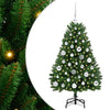 Tekojoulukuusi 120 cm 150 LED-valolla vihreä PVC ja metalli