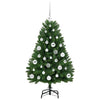 Tekojoulukuusi 120 cm 150 LED-valolla vihreä PVC ja metalli