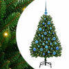 Vihreä 150 LED-valoilla tekojoulukuusi 120 cm PVC ja metalli