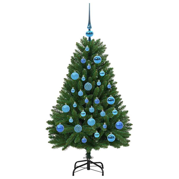 Vihreä 150 LED-valoilla tekojoulukuusi 120 cm PVC ja metalli