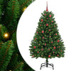 Tekojoulukuusi Vihreä 150 cm, LED-valot PVC ja metalli