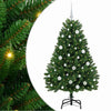 LED-valoilla tekojoulukuusi Vihreä 150 cm, materiaali PVC ja metalli