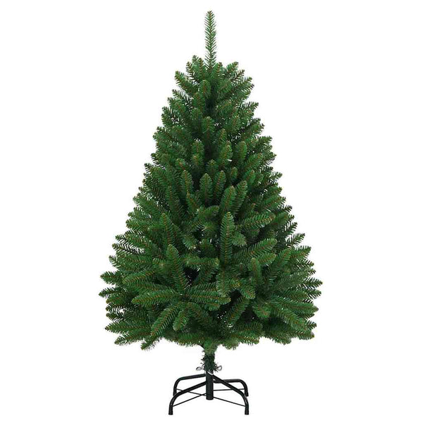 LED-valoilla tekojoulukuusi Vihreä 150 cm, materiaali PVC ja metalli