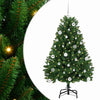 Tekojoulukuusi 150 cm, Vihreä, LED-valoilla PVC ja metalli