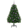 Vihreä tekojoulukuusi 150 cm LED-valoilla PVC ja metalli