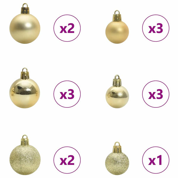 150 cm tekojoulukuusi Vihreä, LED-valoilla PVC ja metalli