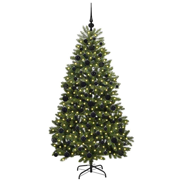 Tekojoulukuusi 300 LED-valoilla, 180 cm, vihreä, PVC ja metalli