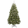 Vihreä tekojoulukuusi 300 LED-valolla, 180 cm, PVC ja metalli