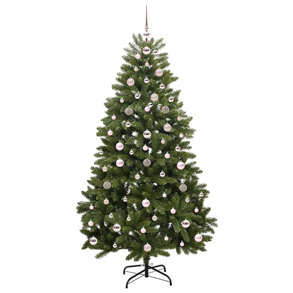 Vihreä tekojoulukuusi 300 LED-valolla, 180 cm, PVC ja metalli