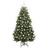 Tekojoulukuusi 300 LED-valoilla Vihreä 180 cm PVC ja metalli