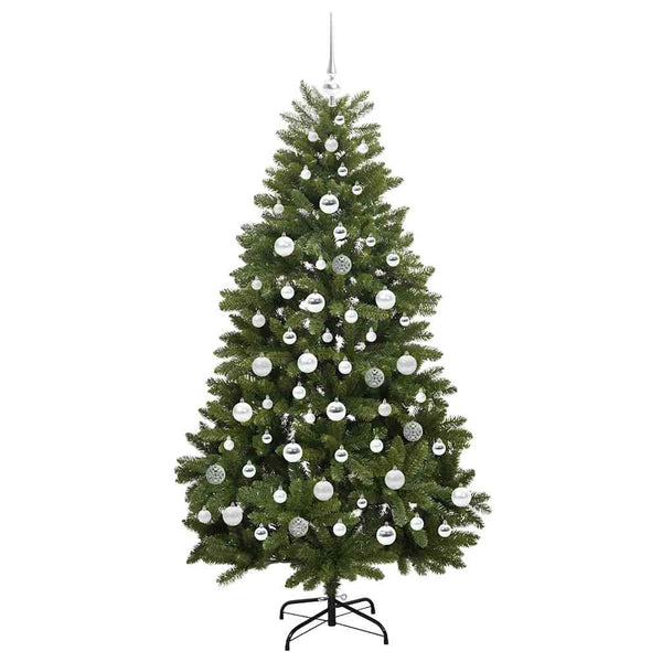 Tekojoulukuusi 300 LED-valoilla Vihreä 180 cm PVC ja metalli