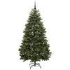 Tekojoulukuusi Vihreä 210 cm, 300 LED-valoilla, PVC ja metalli