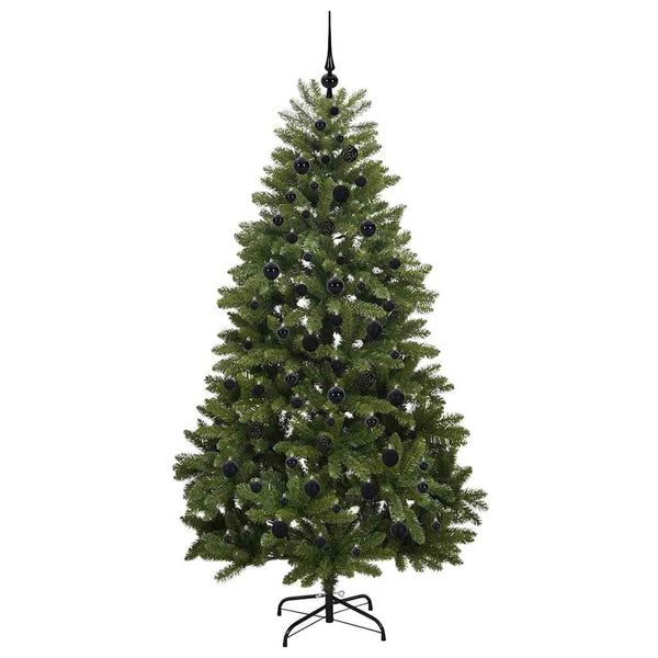 Tekojoulukuusi Vihreä 210 cm, 300 LED-valoilla, PVC ja metalli
