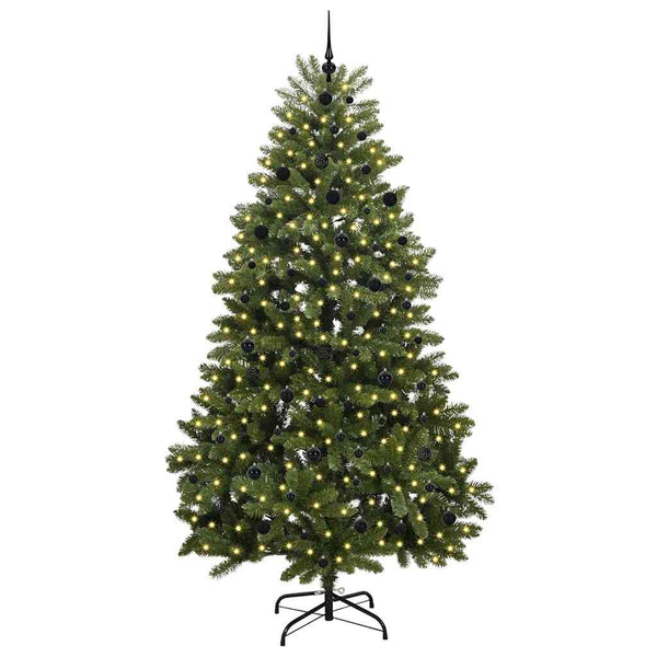 PVC ja metalli, tekojoulukuusi vihreä 240 cm, jossa 300 LED-valoa