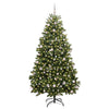 Vihreä tekojoulukuusi 240 cm, PVC ja metalli, 300 LED-valoa